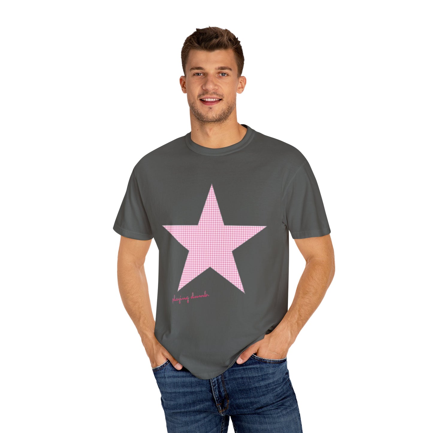 baby pink star regular shirt