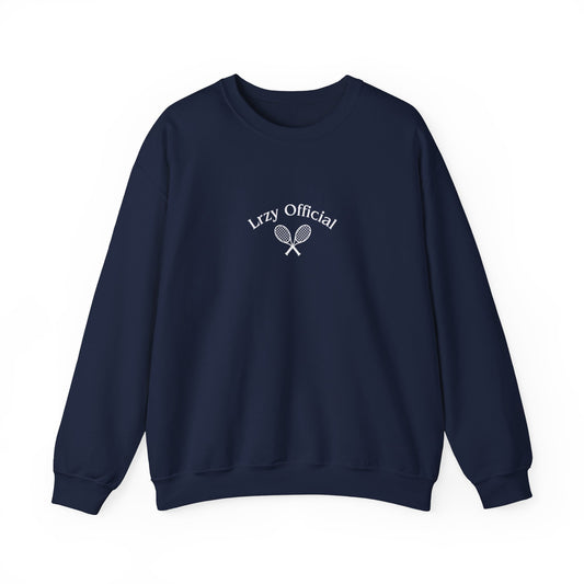 navy preppy tennis crewneck