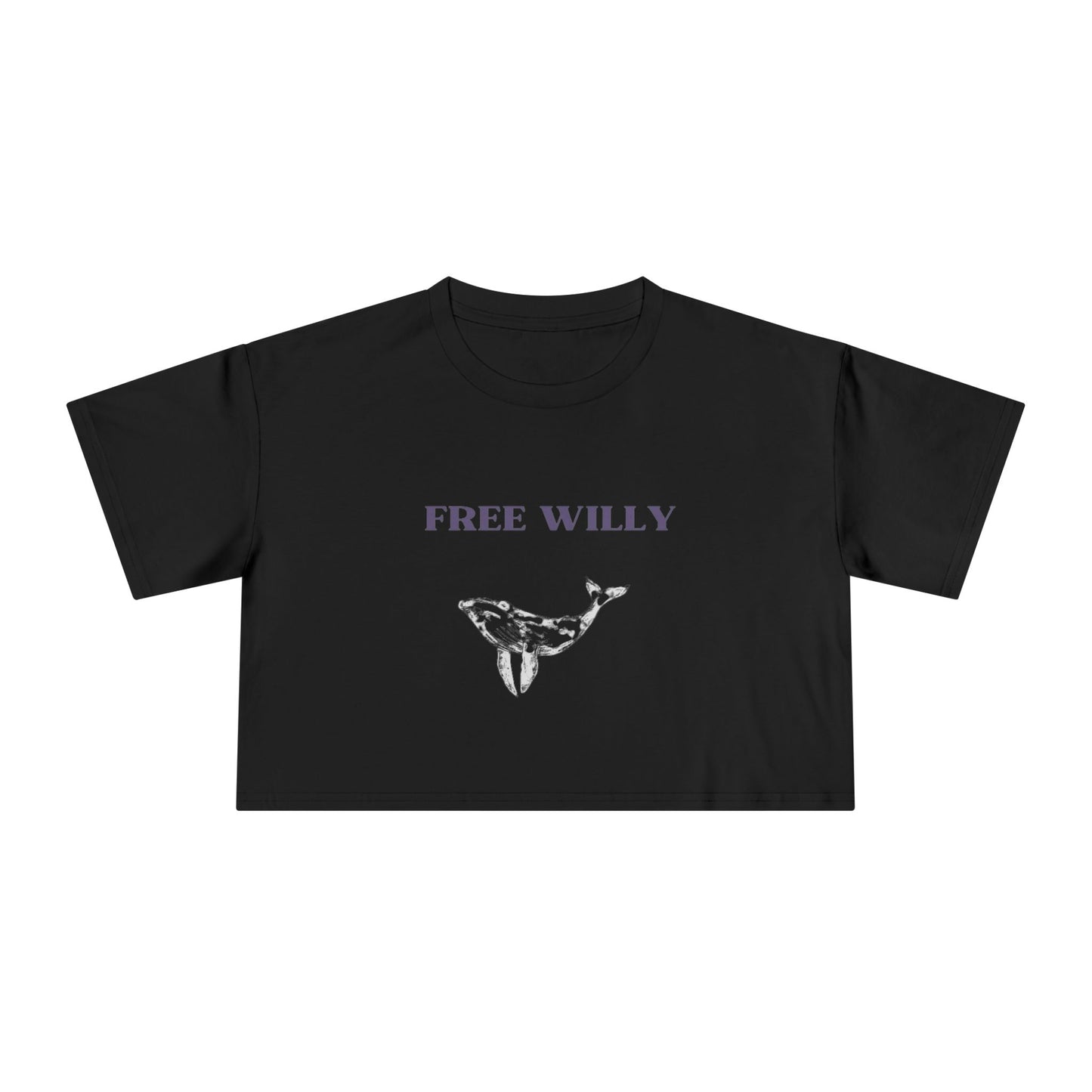 Crop Tee - Free Willy Whale Ocean Summer Top