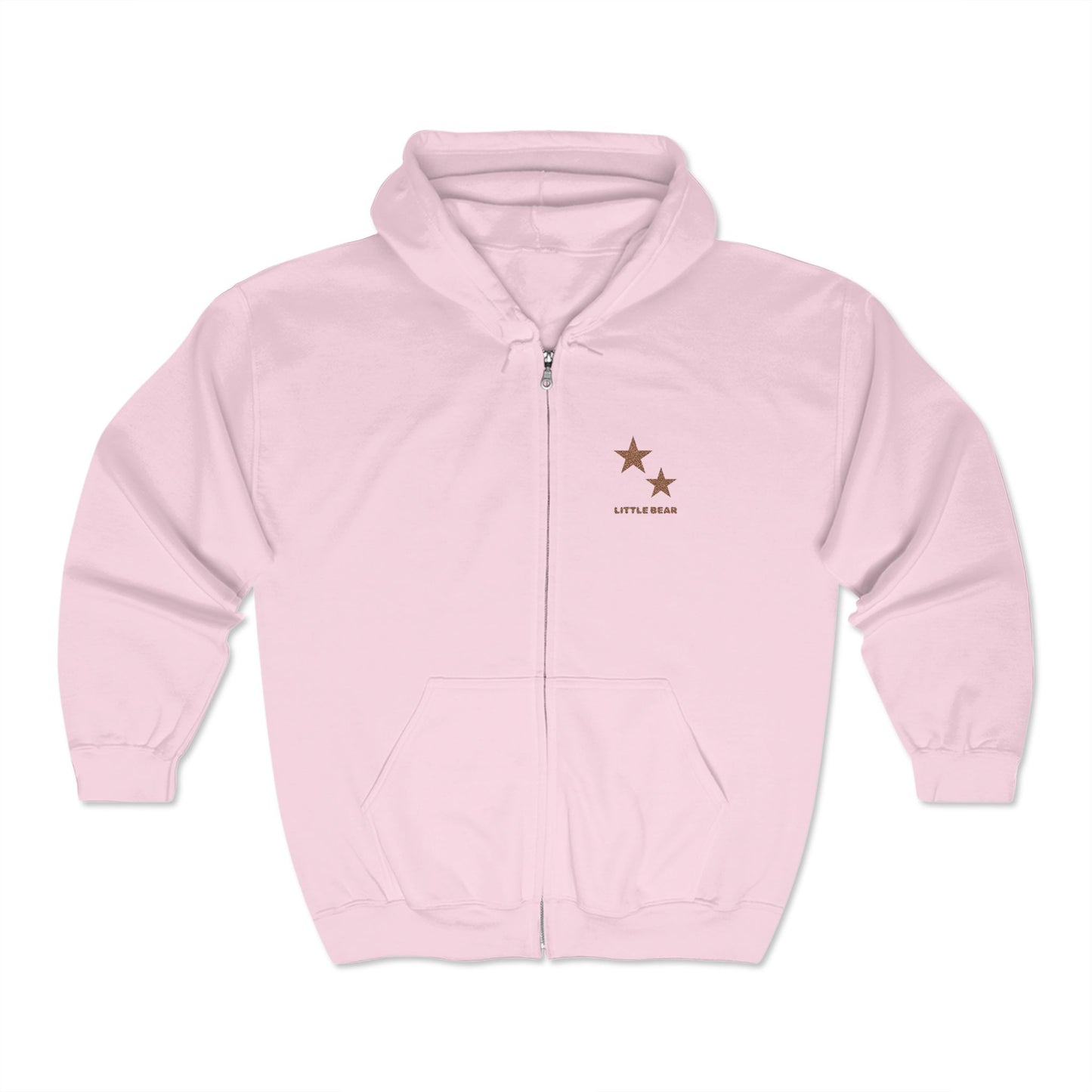 Pink Y2K Full Zip Hoodie - Girlie Lounge Sweatshirt