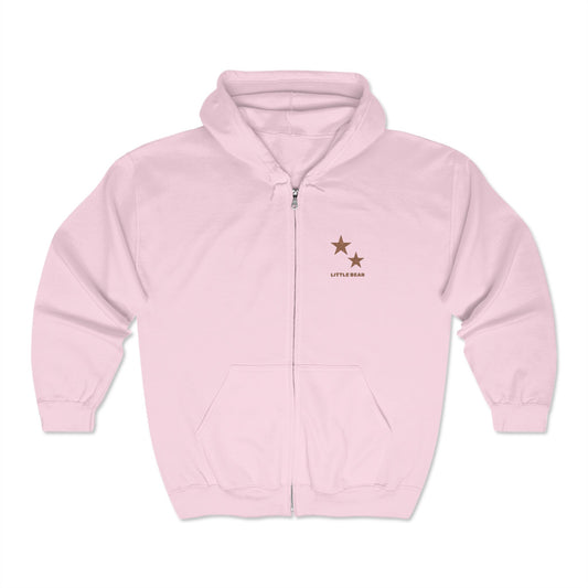 Pink Y2K Full Zip Hoodie - Girlie Lounge Sweatshirt