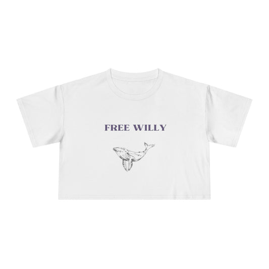 Crop Tee - Free Willy Whale Ocean Summer Top